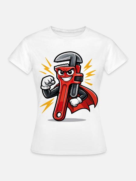 Klempnerschlüssel-Geschenk - Frauen T-Shirt - Weiß