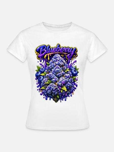 Blueberry Classic Graffiti-Druck - Frauen T-Shirt - Weiß