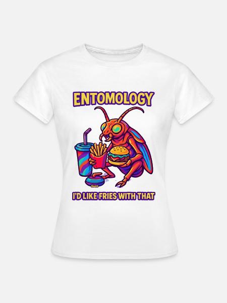 Entomology Fries Bug Tee - Frauen T-Shirt - Weiß