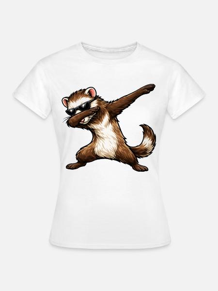 Dabbing Frettchen - Frauen T-Shirt - Weiß