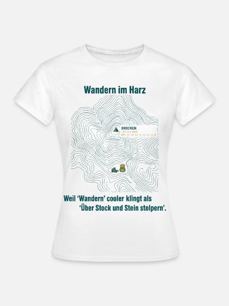 Eifel Wandern Topo GPS Karte - Frauen T-Shirt - Weiß