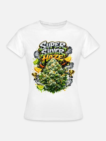 Super Silver Haze Graffiti-Druck - Frauen T-Shirt - Weiß