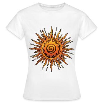 Litha Pagan: Sommersonnenwende, Mittsommer, Mittsommer, Mittsommer. - Frauen T-Shirt - Weiß - Vorne - AI Model Female 172 dark (172cm)