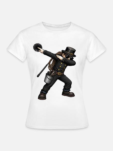Dabbing Schornsteinfeger - Frauen T-Shirt - Weiß