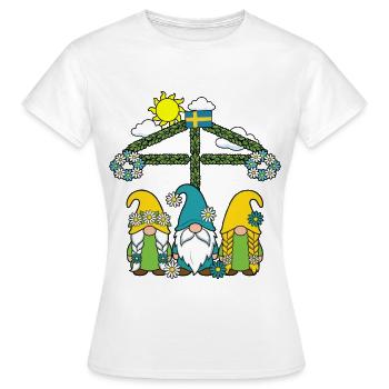 Litha Pagan: Sommersonnenwende, Mittsommer, Mittsommer, Mittsommer. - Frauen T-Shirt - Weiß - Vorne - AI Model Female 172 dark (172cm)