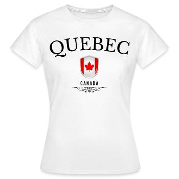 Souvenir Quebec, elegantes Design Quebec - Frauen T-Shirt - Weiß - Vorne - AI Model Female 172 dark (172cm)