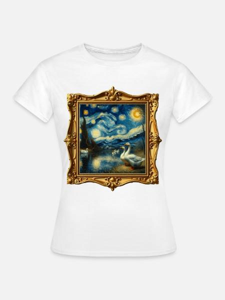 Emdengans Starry Night - Frauen T-Shirt - Weiß