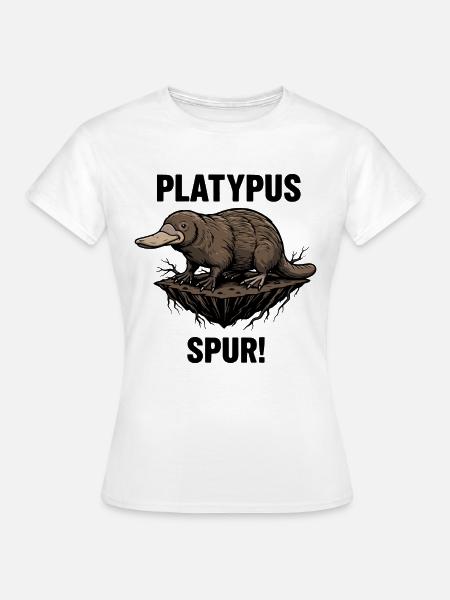 Platypus Spur Schwarze Gefahr - Frauen T-Shirt - Weiß
