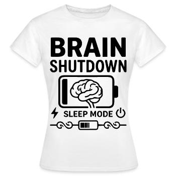 Mode veille Mode veille Humour Batterie vide - T-shirt Femme - blanc - Devant - AI Model Female 172 dark (172cm)
