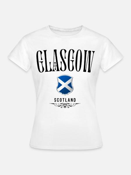 Glasgow Souvenir, elegantes Design Glasgow - Frauen T-Shirt - Weiß