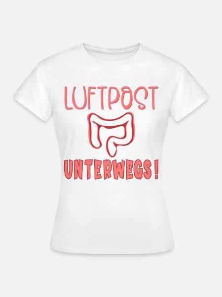 Blähungen Luftpost Darm - Frauen T-Shirt - Weiß
