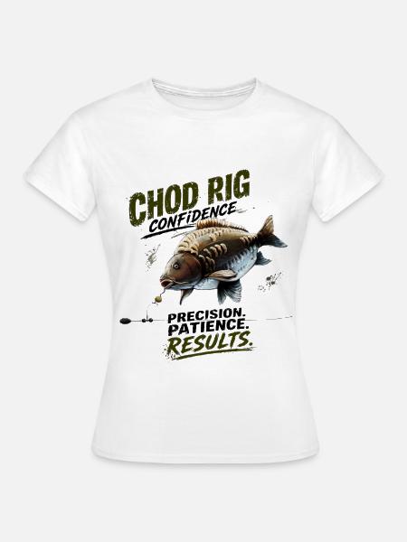 Chod Rig Confidence Karpfenfischerei-Design - Frauen T-Shirt - Weiß