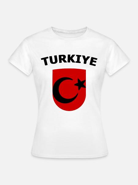 Rotes Türkei Schildemblem Halbmondstern - Frauen T-Shirt - Weiß