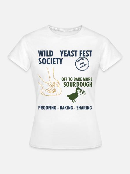Sauerteig-Wildhefefest Gesellschaft backt weiter - Frauen T-Shirt - Weiß