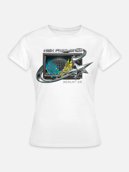 High Frequency Berlin 26 Retro Tech - Frauen T-Shirt - Weiß