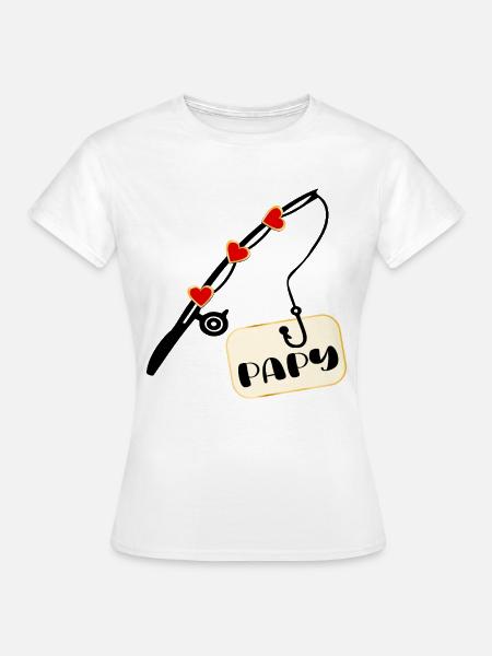 Frankreich Opa Fischer Opa - Frauen T-Shirt - Weiß