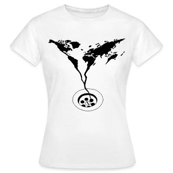 La fin du monde (noir) - T-shirt Femme - blanc - Devant - AI Model Female 172 dark (172cm)