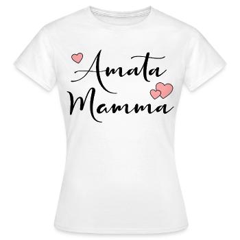 Italie Maman bien-aimée - T-shirt Femme - blanc - Devant - AI Model Female 172 dark (172cm)
