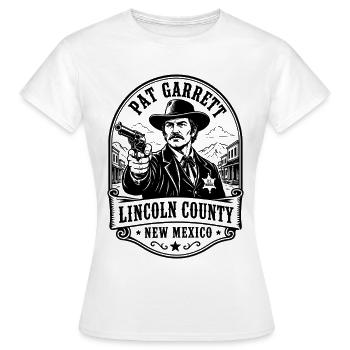Pat Garrett, comté de Lincoln, Nouveau-Mexique, US Marshal - T-shirt Femme - blanc - Devant - AI Model Female 172 dark (172cm)