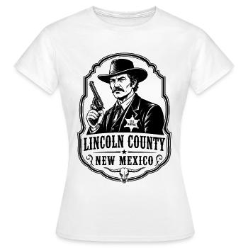Pat Garrett, comté de Lincoln, Nouveau-Mexique, US Marshal - T-shirt Femme - blanc - Devant - AI Model Female 172 dark (172cm)