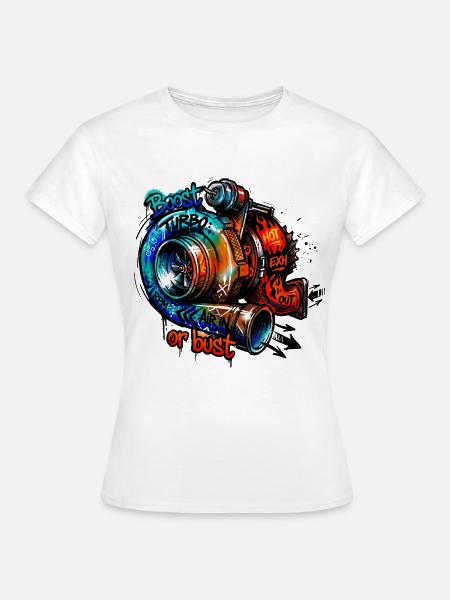 Turbo-Boost oder Bust - Frauen T-Shirt - Weiß