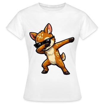 Dabbing Rehkitz - Frauen T-Shirt - Weiß - Vorne - AI Model Female 172 dark (172cm)