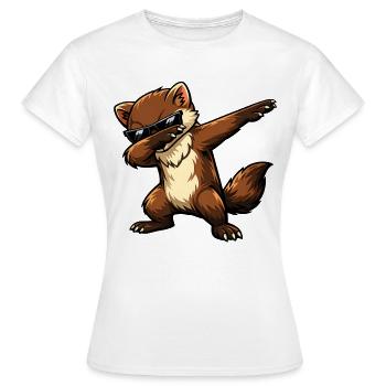 Dabbing Marder - Frauen T-Shirt - Weiß - Vorne - AI Model Female 172 dark (172cm)