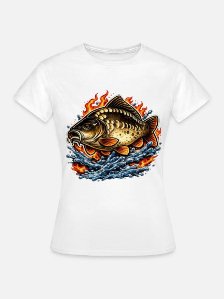 Spiegelkarpfen - Frauen T-Shirt - Weiß