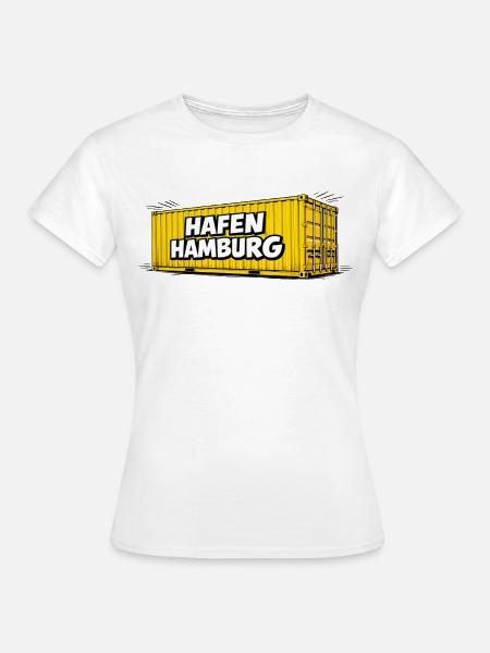 Hafen Hamburg Container - Frauen T-Shirt - Weiß