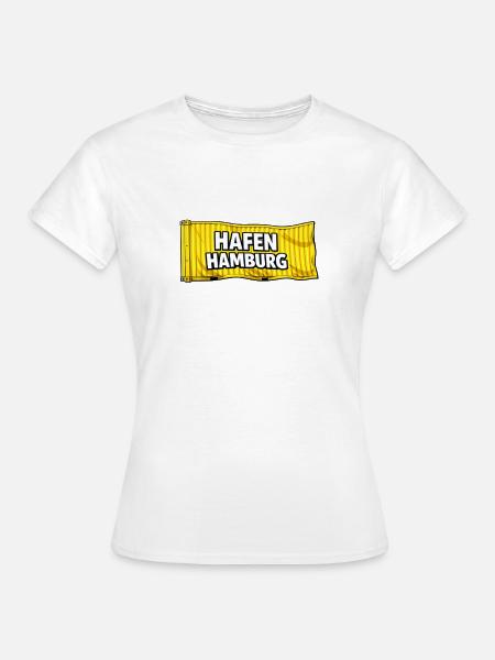 Hafen Hamburg Flaggenmotiv - Frauen T-Shirt - Weiß