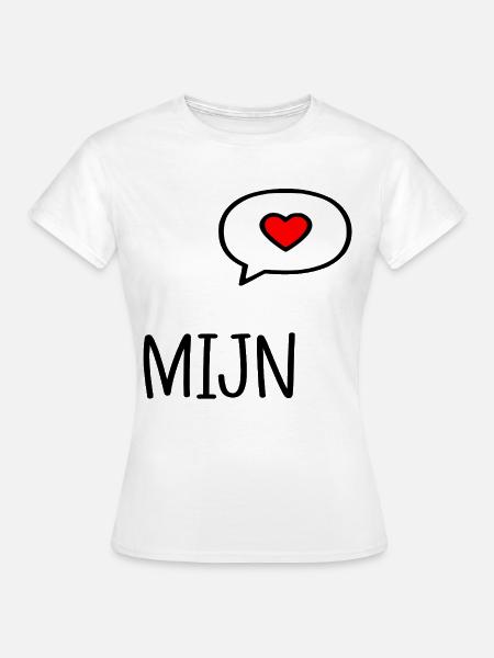 Beziehungsherz – Englisch My - Frauen T-Shirt - Weiß