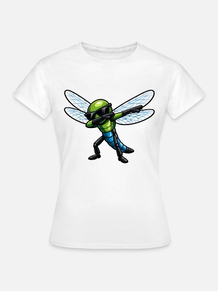Dabbing Libelle - Frauen T-Shirt - Weiß