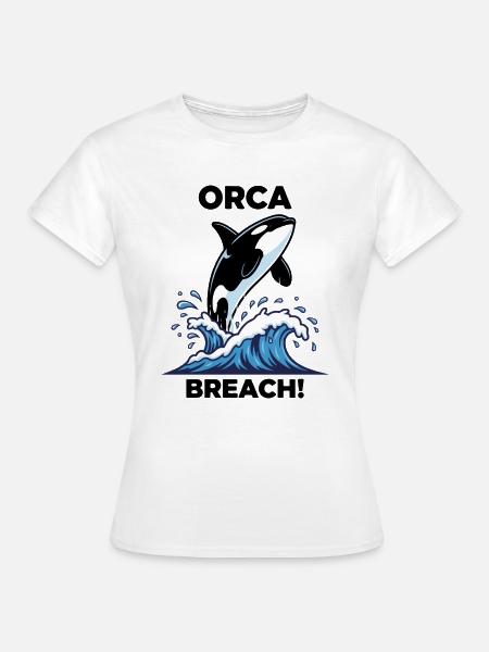 Schwertwal-Durchbruch-Seeorca - Frauen T-Shirt - Weiß