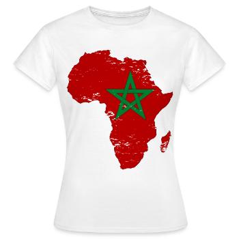 Pavillon du Maroc Afrique - T-shirt Femme - blanc - Devant - AI Model Female 172 dark (172cm)