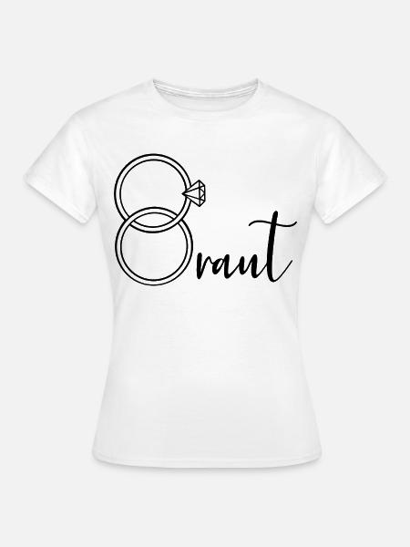 Ringe Hochzeit Braut - Frauen T-Shirt - Weiß