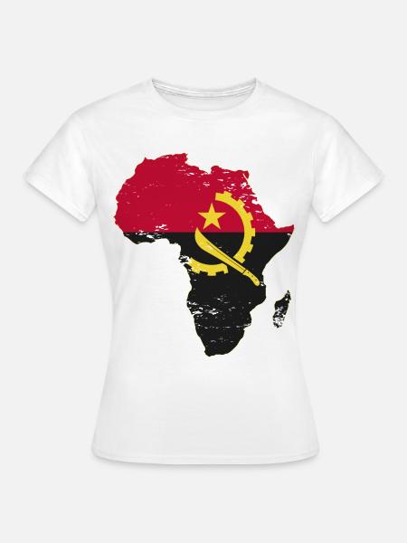 Angola Flagge Afrika - Frauen T-Shirt - Weiß