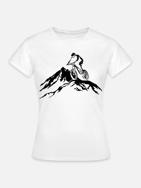Mountainbike - Frauen T-Shirt - Weiß