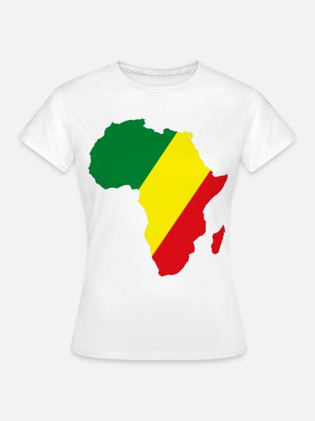 Kongo_Flagge_Afrika - Frauen T-Shirt - Weiß