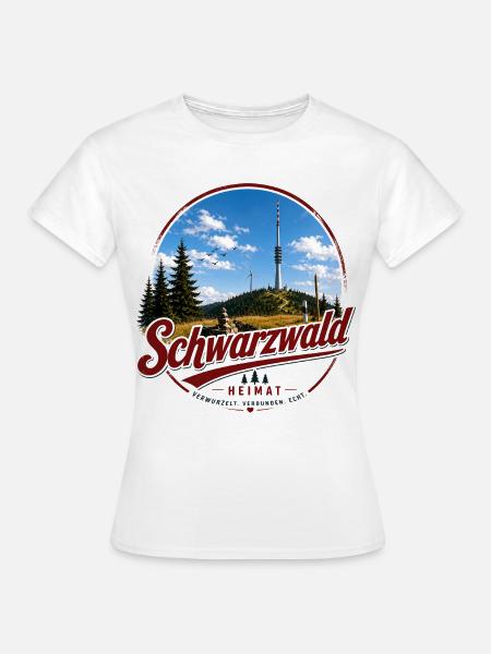 Schwarzwald Heimat Layout - Frauen T-Shirt - Weiß