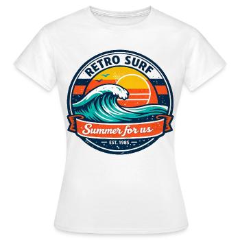 L’été pour nous - T-shirt Femme - blanc - Devant - AI Model Female 172 dark (172cm)