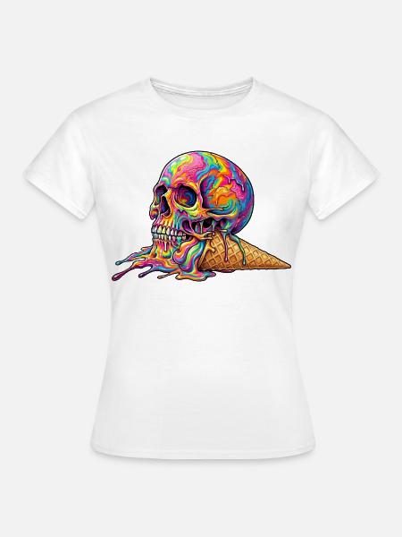 Cream Skull - Frauen T-Shirt - Weiß