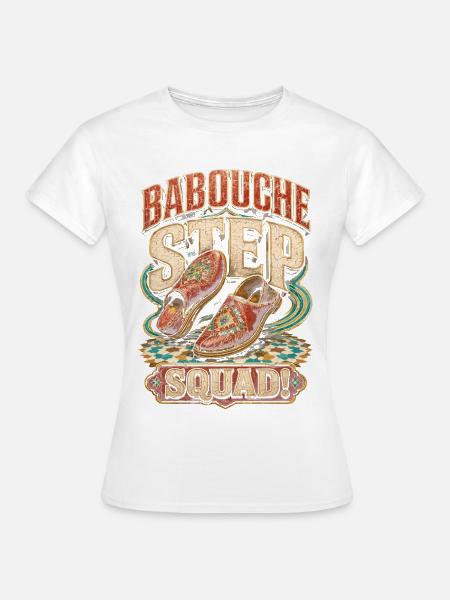 Marokkaner Marokko Babouche Step Squad - Frauen T-Shirt - Weiß