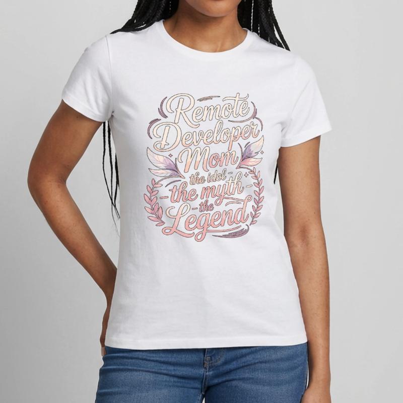Remote Developer Mom The Idol The Remote Coder Women's T-Shirt