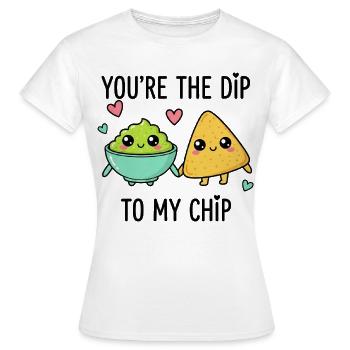 Tu es la trempette de ma frite - T-shirt Femme - blanc - Devant - AI Model Female 172 dark (172cm)