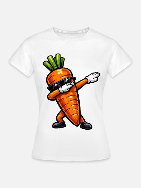 Dabbing Karotte / Möhre - Frauen T-Shirt - Weiß