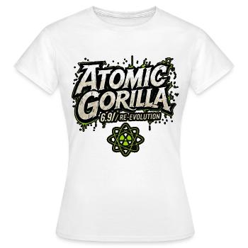 Réévolution du gorille atomique - T-shirt Femme - blanc - Devant - AI Model Female 172 dark (172cm)