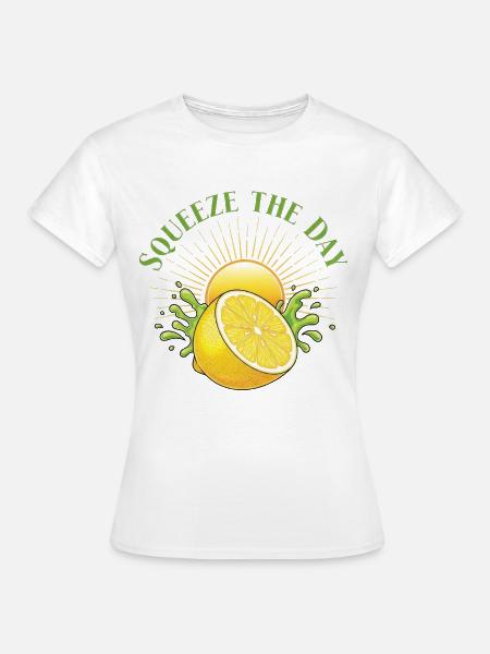 Squeeze the Day Zitronen-Splash - Frauen T-Shirt - Weiß