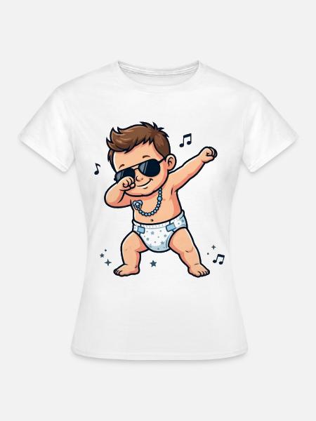 Süßes Baby – brünetter Junge - Frauen T-Shirt - Weiß