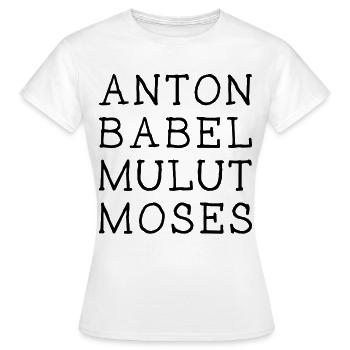 ANTON BABEL MULUT MOÏSE - Sort - T-shirt Femme - blanc - Devant - AI Model Female 172 dark (172cm)