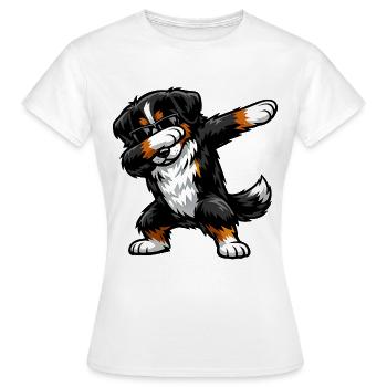 Dabbing Berner Sennenhund - Frauen T-Shirt - Weiß - Vorne - AI Model Female 172 dark (172cm)